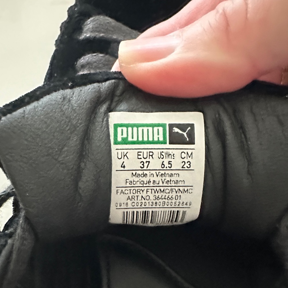 Puma Fenty Women's Black Velvet Platform Sneakers - Picture 5 of 6